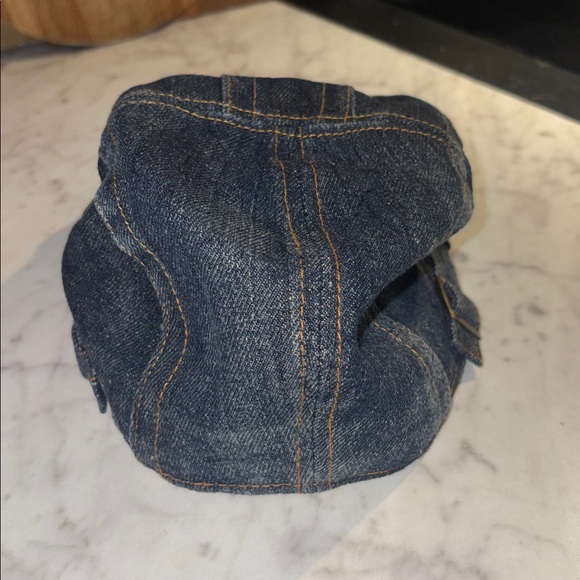 Vintage Y2K news boy denim hat - Picture 5 of 6